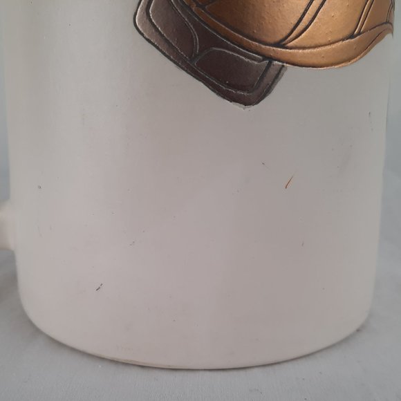 RARE FIND Sascha Brastoff Coffee Carafe gold/silver NW American native motif - Picture 11 of 11